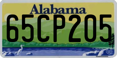 AL license plate 65CP205