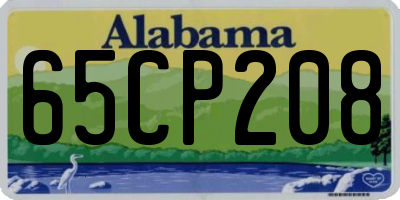AL license plate 65CP208