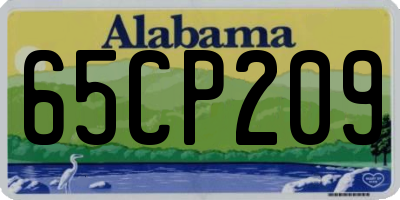 AL license plate 65CP209