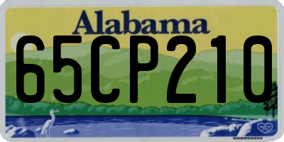 AL license plate 65CP210