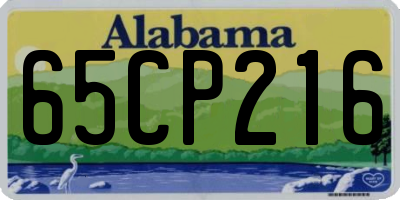 AL license plate 65CP216