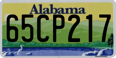 AL license plate 65CP217