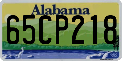 AL license plate 65CP218