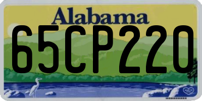 AL license plate 65CP220