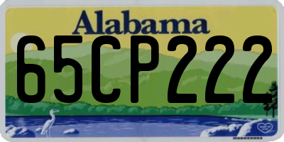 AL license plate 65CP222