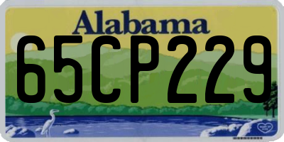 AL license plate 65CP229
