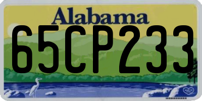 AL license plate 65CP233