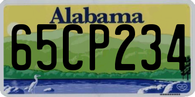 AL license plate 65CP234