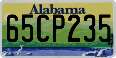 AL license plate 65CP235