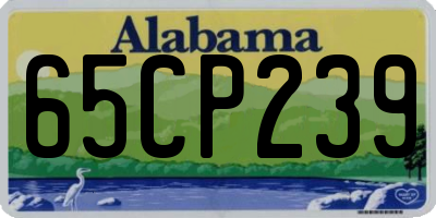 AL license plate 65CP239