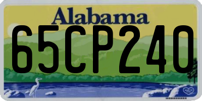 AL license plate 65CP240
