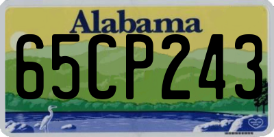 AL license plate 65CP243