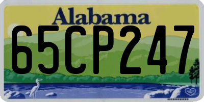 AL license plate 65CP247