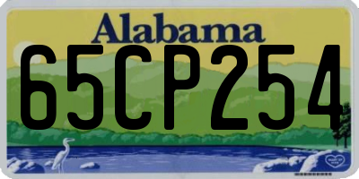 AL license plate 65CP254