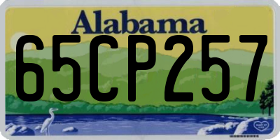 AL license plate 65CP257