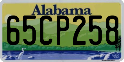 AL license plate 65CP258
