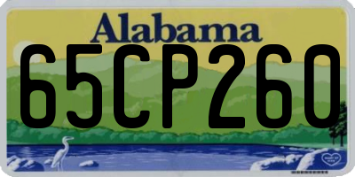 AL license plate 65CP260