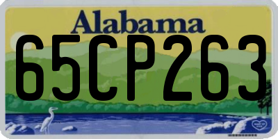 AL license plate 65CP263