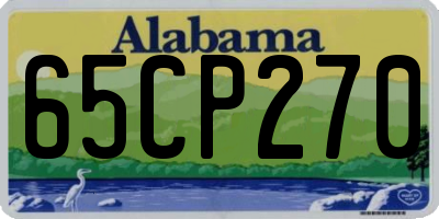 AL license plate 65CP270