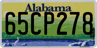 AL license plate 65CP278