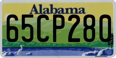 AL license plate 65CP280