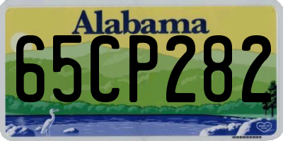 AL license plate 65CP282