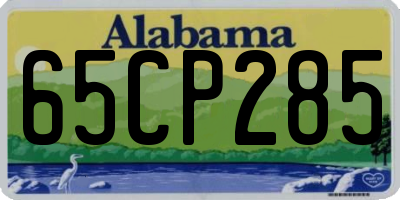 AL license plate 65CP285