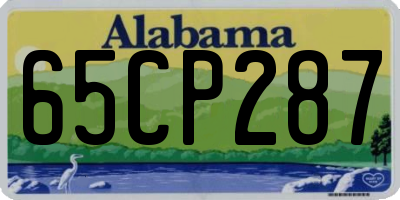 AL license plate 65CP287