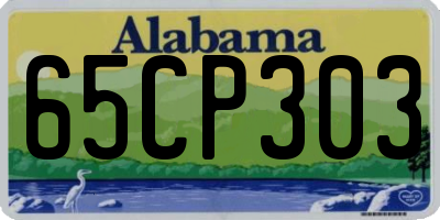 AL license plate 65CP303