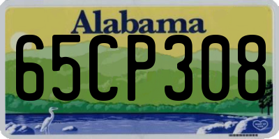 AL license plate 65CP308