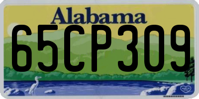 AL license plate 65CP309