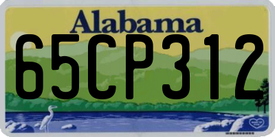 AL license plate 65CP312