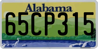 AL license plate 65CP315