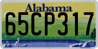 AL license plate 65CP317