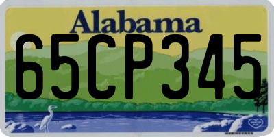 AL license plate 65CP345
