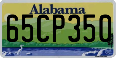 AL license plate 65CP350
