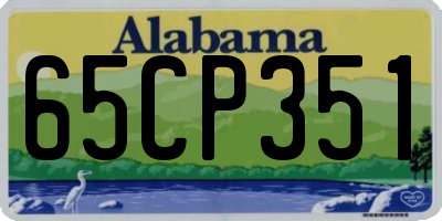 AL license plate 65CP351