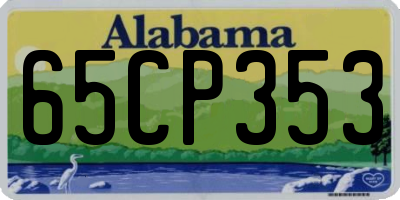 AL license plate 65CP353
