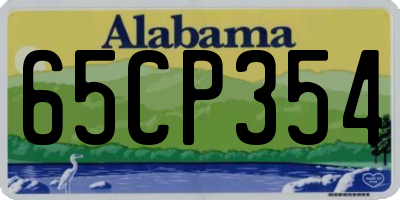 AL license plate 65CP354