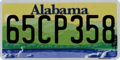 AL license plate 65CP358