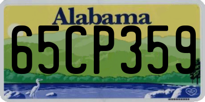 AL license plate 65CP359