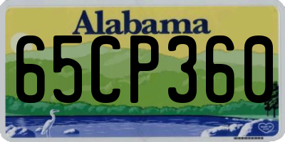 AL license plate 65CP360