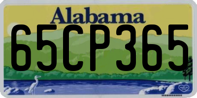 AL license plate 65CP365