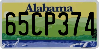 AL license plate 65CP374
