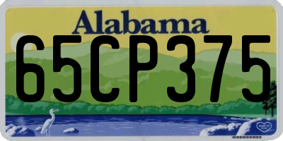AL license plate 65CP375