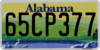 AL license plate 65CP377