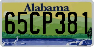 AL license plate 65CP381