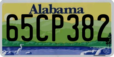 AL license plate 65CP382