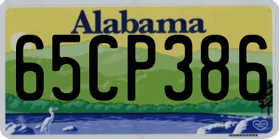 AL license plate 65CP386