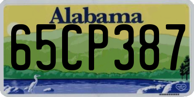 AL license plate 65CP387